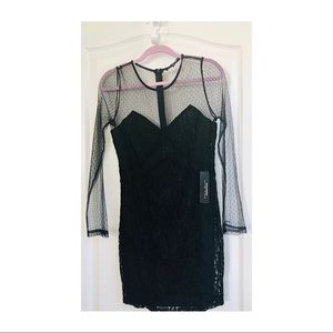 Haute Monde Black Navy Lace Party Dress